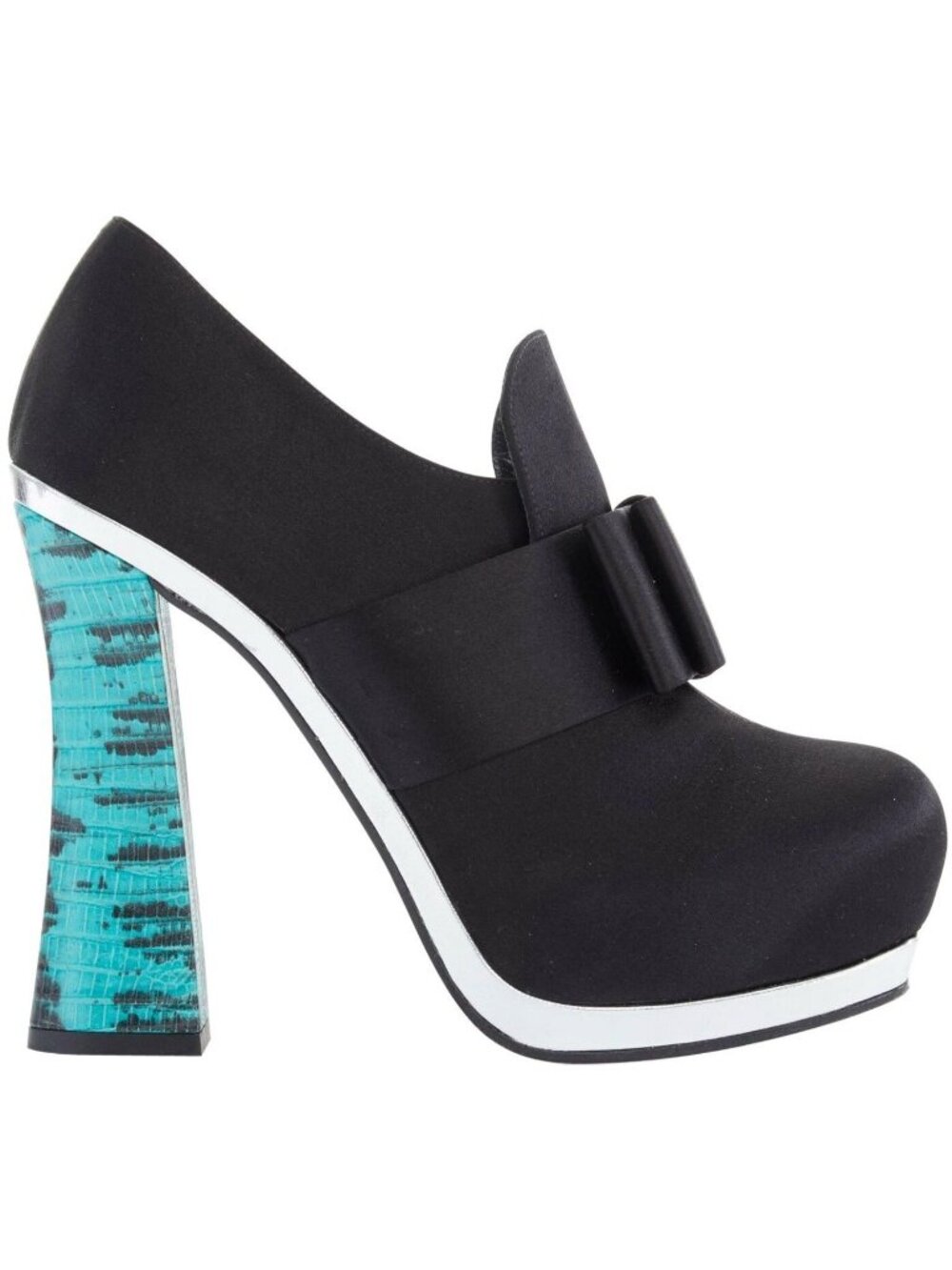 Archival MIU MIU Runway 2012 Club Shoes Bow Front Platform Booties 37.5 7.5 VTG